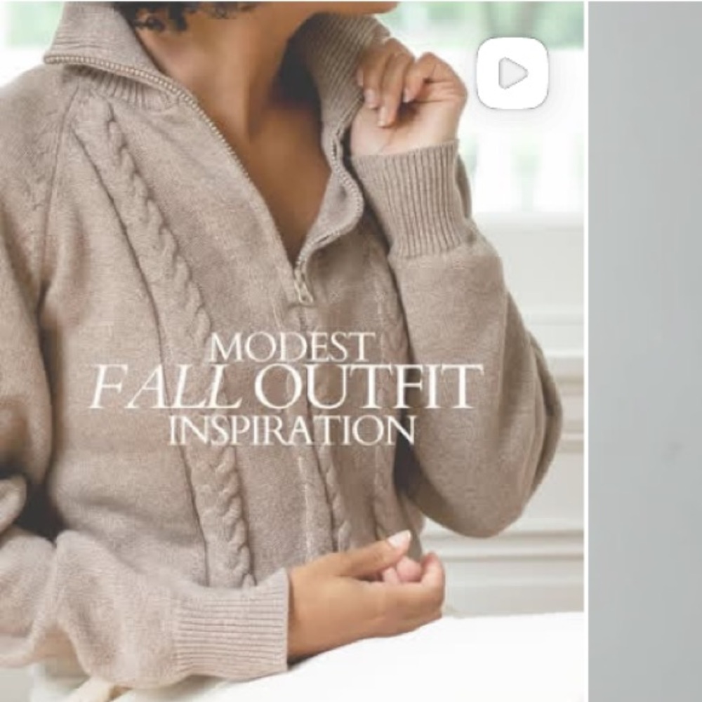 Cable-Knit Half-Zip Sweater - Taupe